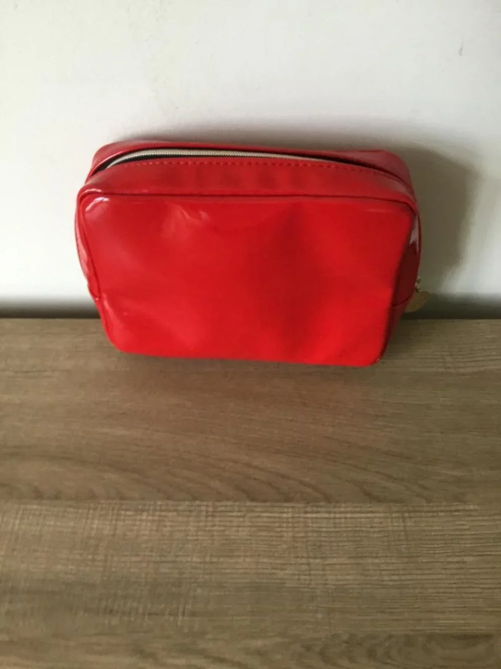 Yves Saint Laurent Beaute' Red Patent Leather Cosmetic Pouch